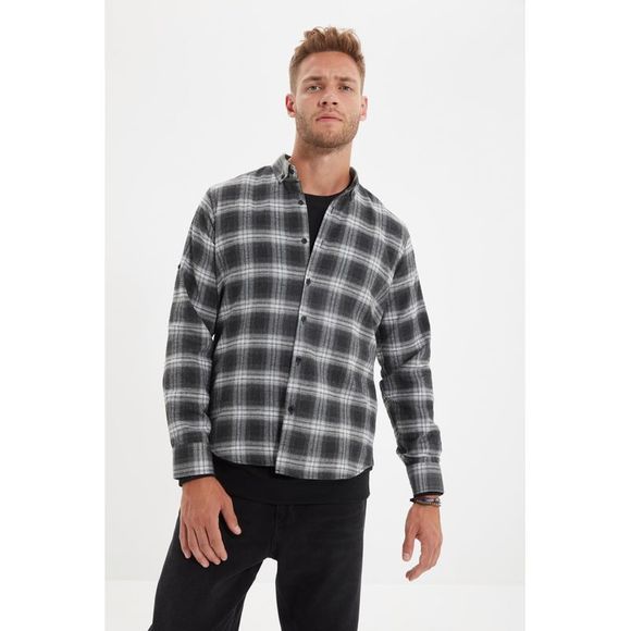 NWT Trendyol Men Slim fit Button placket Woven Shirt - Picture 2 of 11